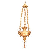 ITALIAN GILT WOOD AND CREAM PAINT LANTERN