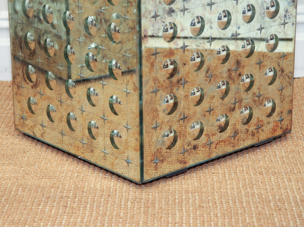 Pair of Mid-Century Mirrored Cubes 1