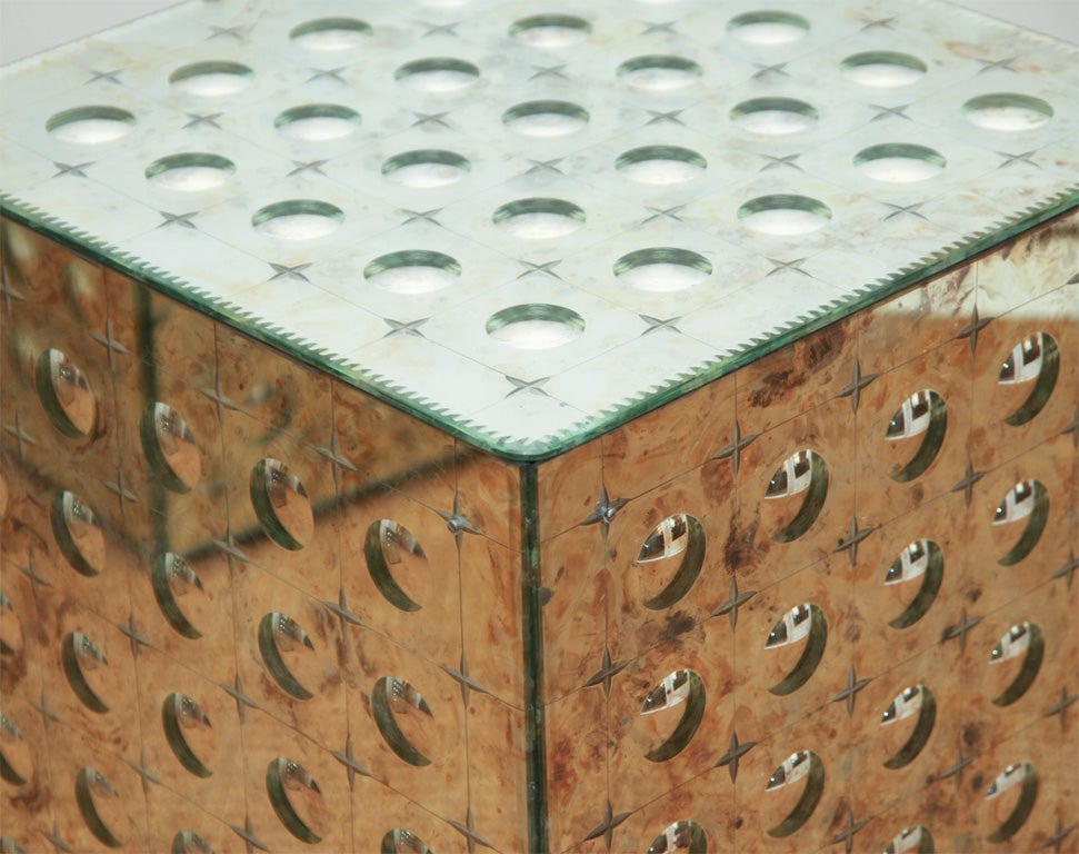 Pair of Mid-Century Mirrored Cubes 3