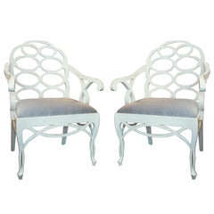 After Frances Elkins Pair of Loop Chairs