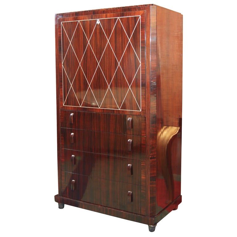 Art Deco Secretaire in the Manner of Ruhlmann For Sale