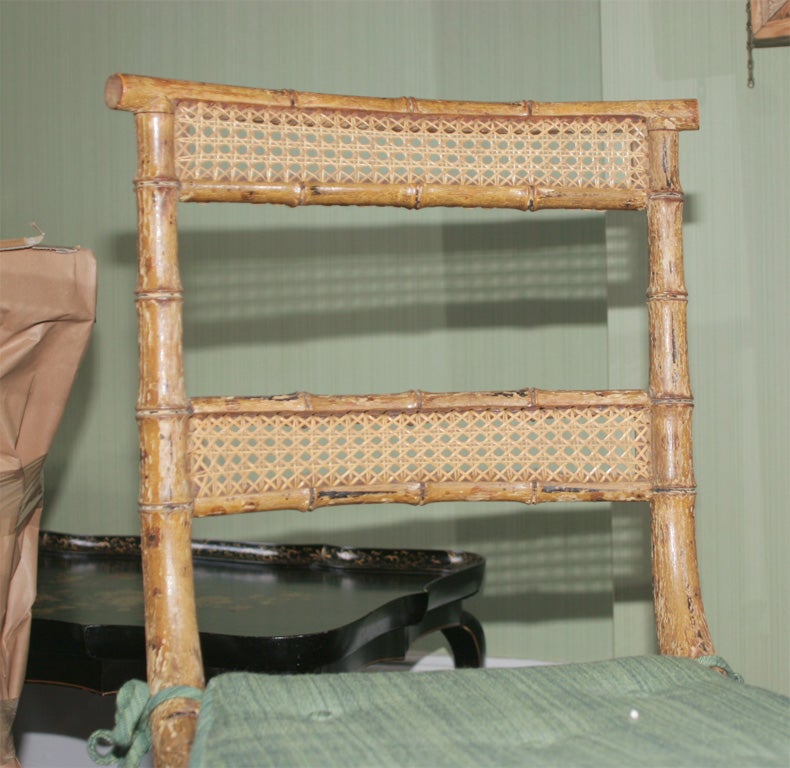 19th Century Set of four Regency klismos form side chairs, c.1810