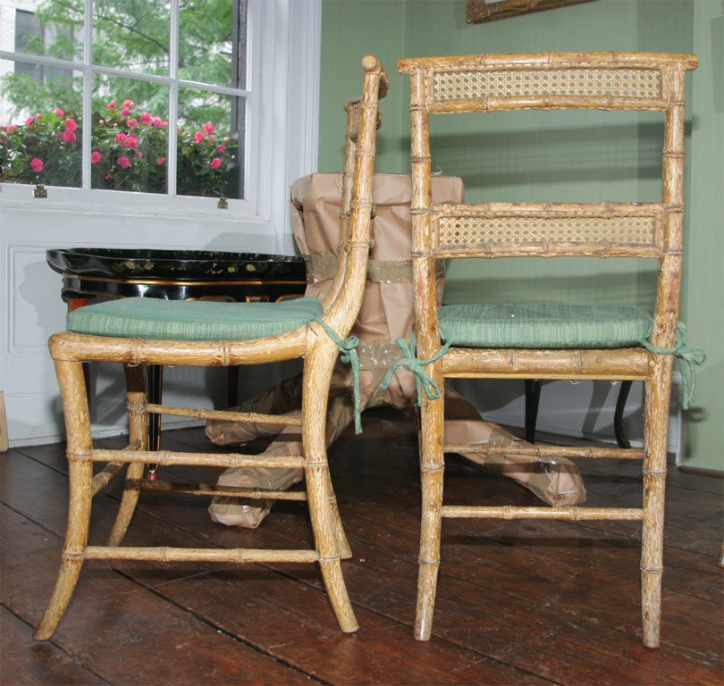 Set of four Regency klismos form side chairs, c.1810 1