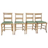 Set of four Regency klismos form side chairs, c.1810