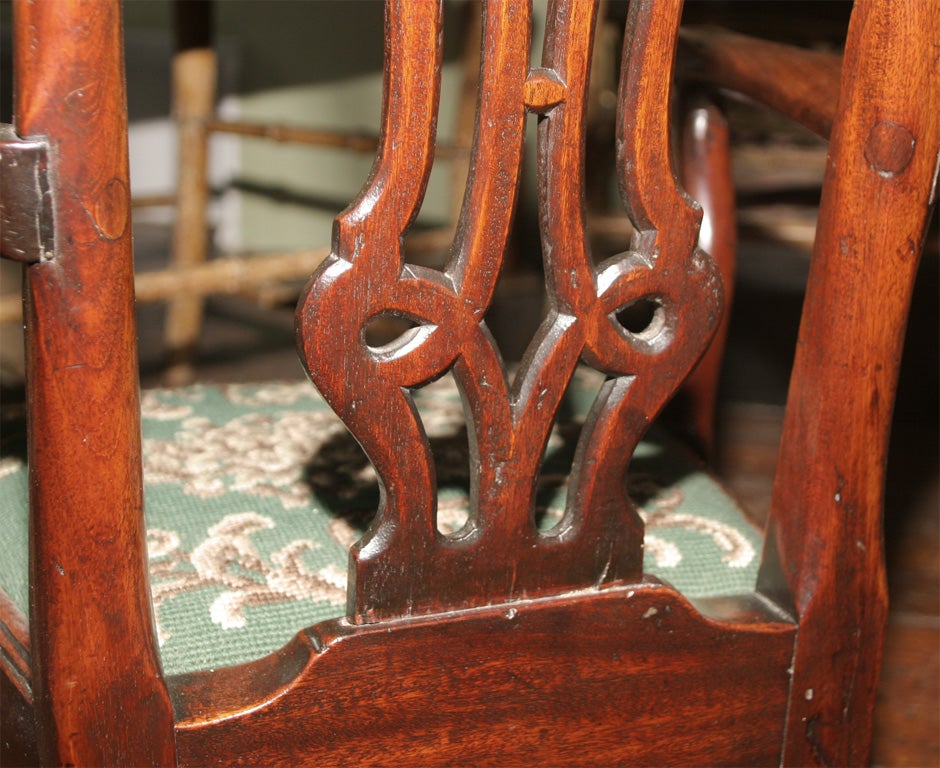 Late 18th Century Chippendale Period Antique Carved Mahogany Child's Chair. English, Circa 1775 For Sale
