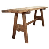 19th Century English Elm Trestle Table 19th Century English Elm Trestle Table
