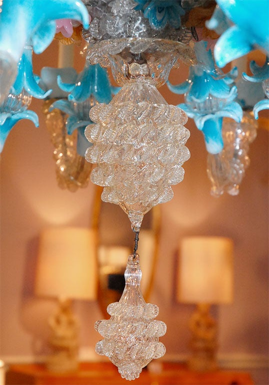 Rare Monumental Multi-Coloured Murano Glass 19-Light Chandelier 2