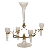 Osler Bronze D'Ore and Cut Crystal Epergne