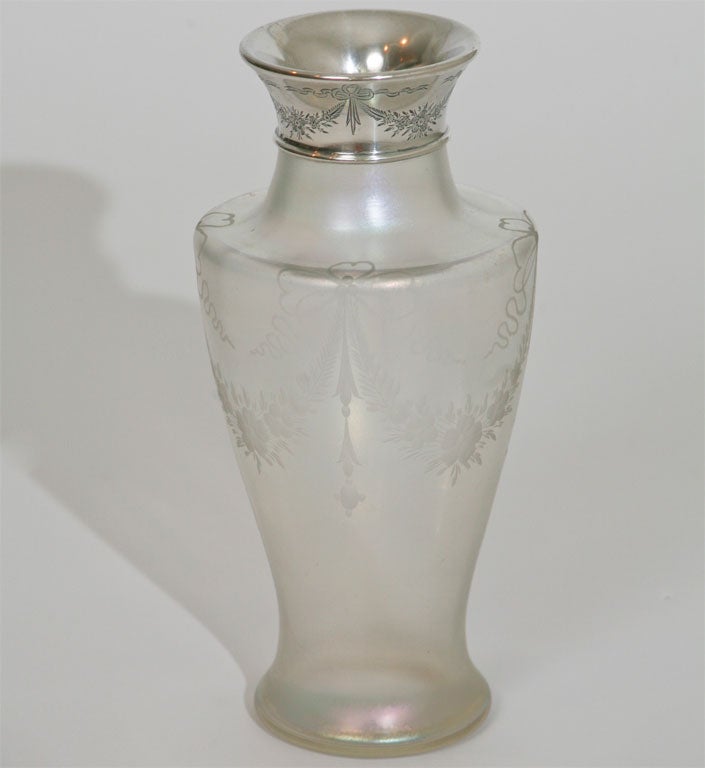 XX secolo Vaso Steuben Verre de Soie in vendita