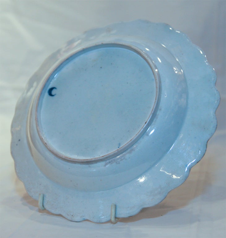 A Set of 6 Blue and White Dr. Wall Worcester Plates 1