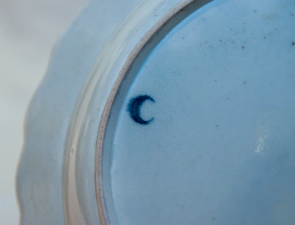 A Set of 6 Blue and White Dr. Wall Worcester Plates 2