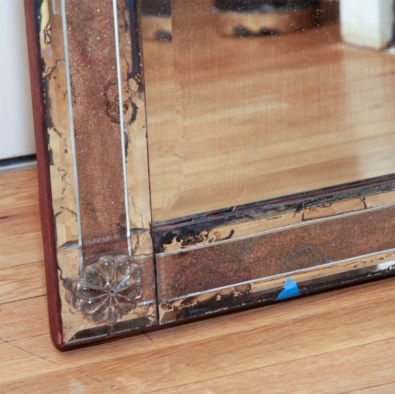 French Mirror With Reverse Glass Frame In Excellent Condition In New York, NY