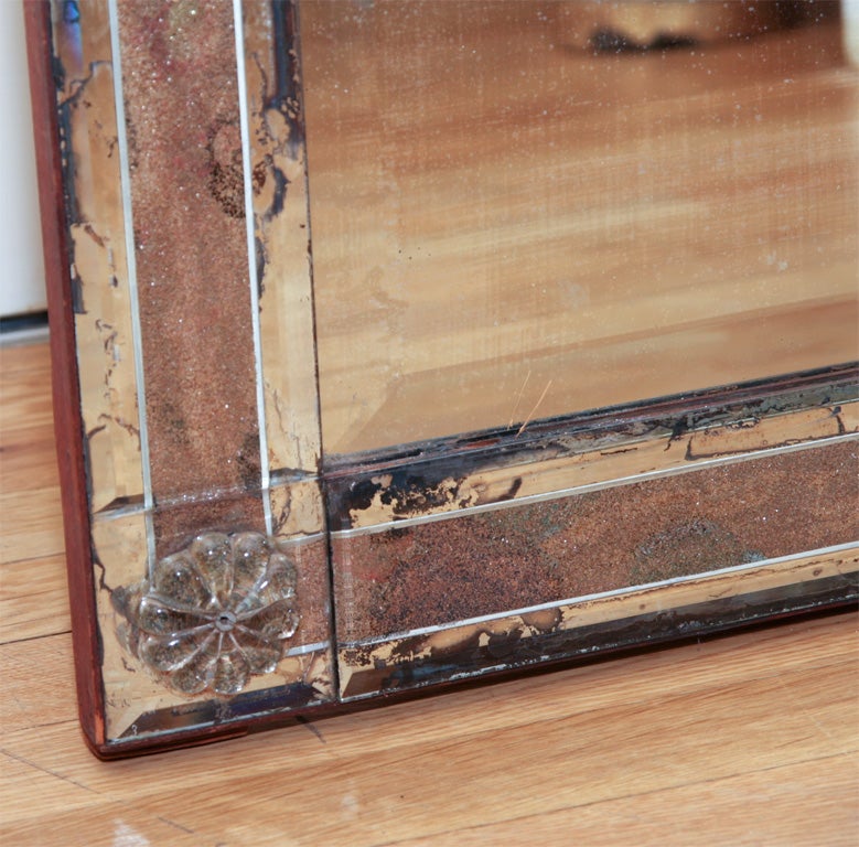 20th Century French Mirror With Reverse Glass Frame
