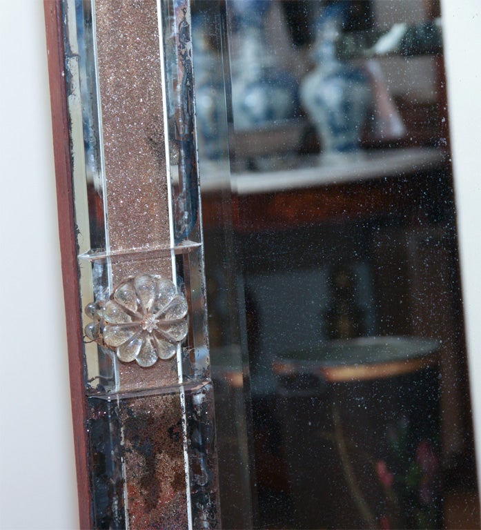 French Mirror With Reverse Glass Frame 1