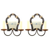 American Shield-Shaped Wall Sconces