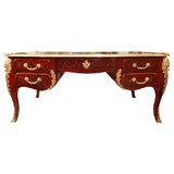 Red lacquered desk