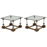 Pair Interesting Regency-style Side Tables attrib. Bagues
