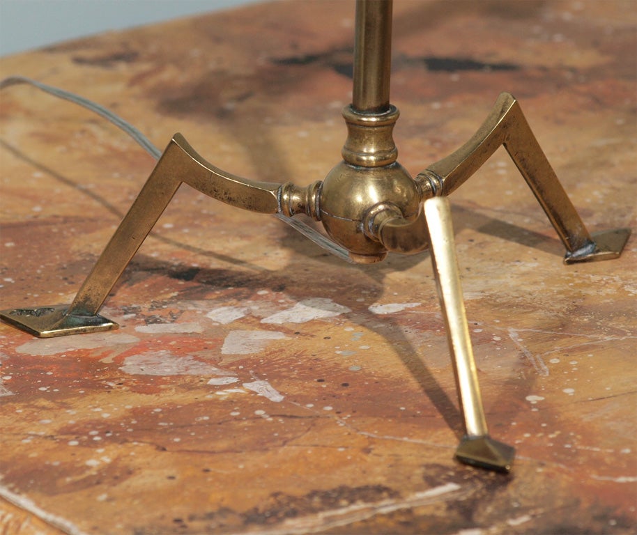 Unusual Pair of Adjustable Brass Table or Wall Lamps For Sale 3