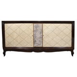 Elegant Parchment and Grisaille Sideboard by Rene Prou