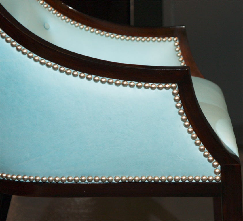 Pair of Parzinger Style High Back Chairs 1