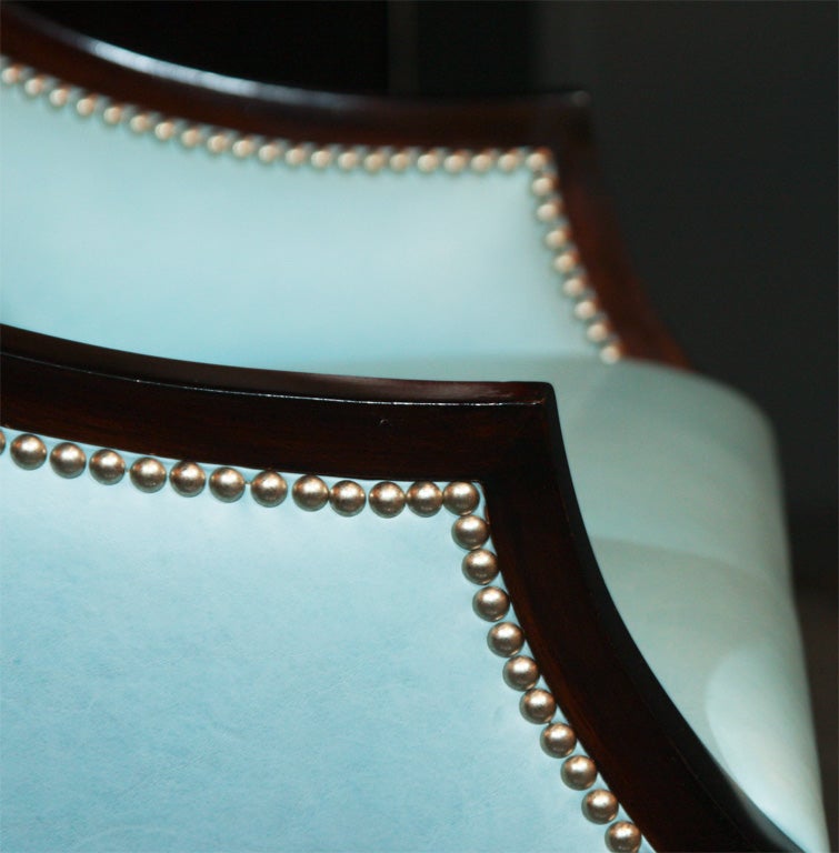 Pair of Parzinger Style High Back Chairs 2