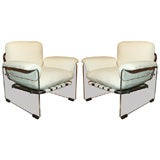 Pair of Lucite Lounge Chairs by Pace Collection