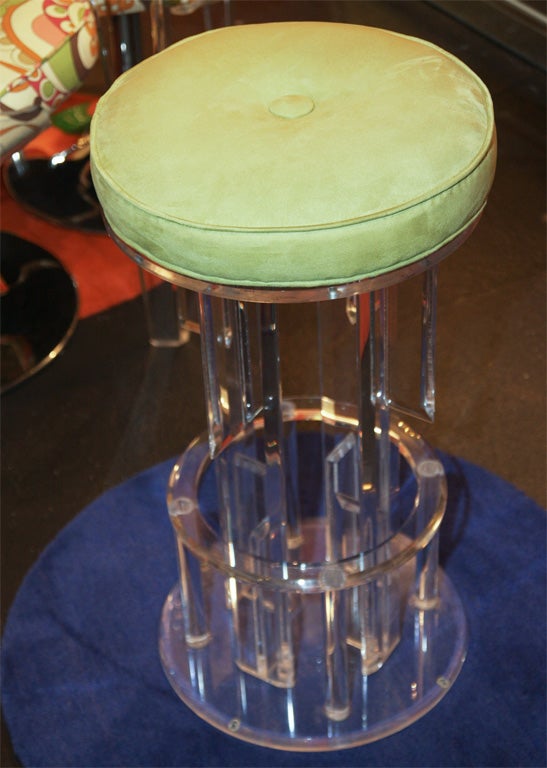 Pair of  Lucite Bar stools