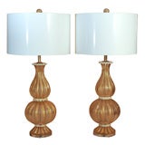 Barovier & Toso Champagne Wedding Cake Vintage Murano Lamps