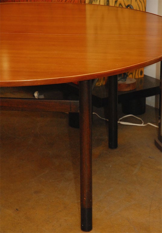 American Large Edward Wormley round  dining table for Dunbar