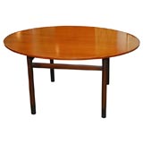 Used Large Edward Wormley round  dining table for Dunbar