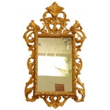 C. 1940
s Italian Carved and Gilded Wood Framed Mirror