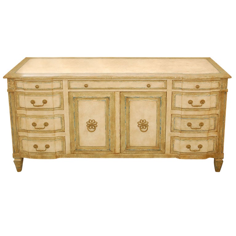 C. 1940 10 Drawer Painted Buffet/Dresser at 1stDibs