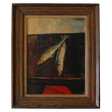 2 Fish oil painting by Arnold Schifrin