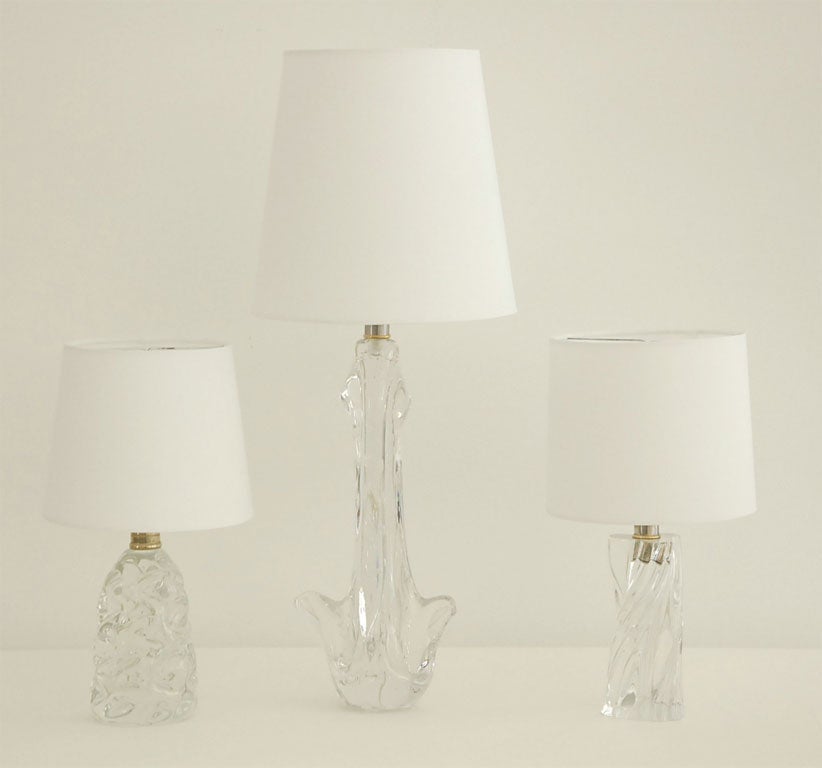 Collection of French Crystal Boudoir Lamps