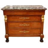 Mahogany Empire Chest with Marble Top