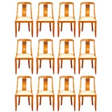 Set of 12 Art Deco Walnut Dining Chairs Set of 12 Art Deco Walnut Dining Chairs