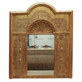 8214  18th c  TABERNACLE INSET WITH NEW MERCURY MIRROR