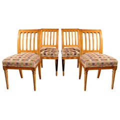 Antique Set of Four Biedermeier Side Chairs