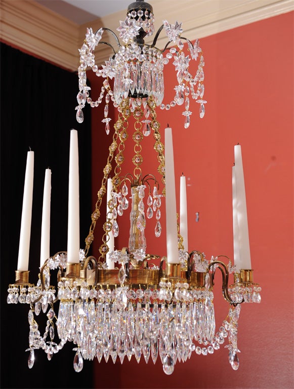 Gustavian Style Non-Electrified Chandelier