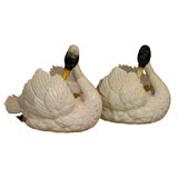 Pair of French Swan Figures