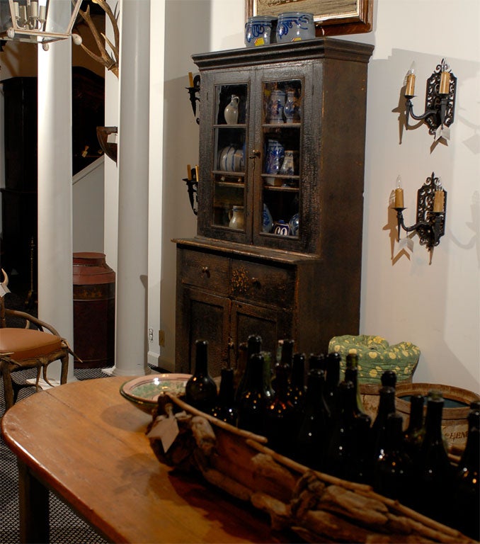 Canadian Folk Art Painted Cabinet