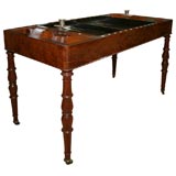 Antique French Flame Mahogany and Stained Ivory Games Table