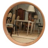 Circular Oak Mirror
