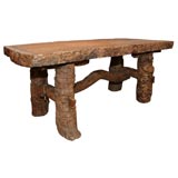 Chinese Rustic Center or Dining Rootwood Table