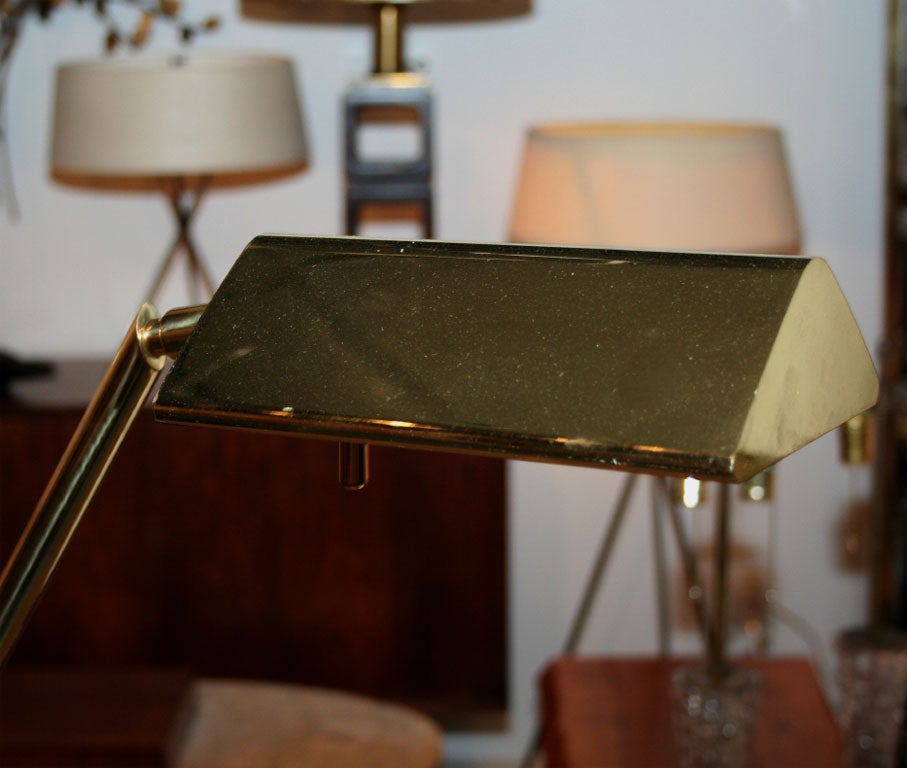 Mid-20th Century American Counter Balance Brass Reading Lamp by Chapman For Sale