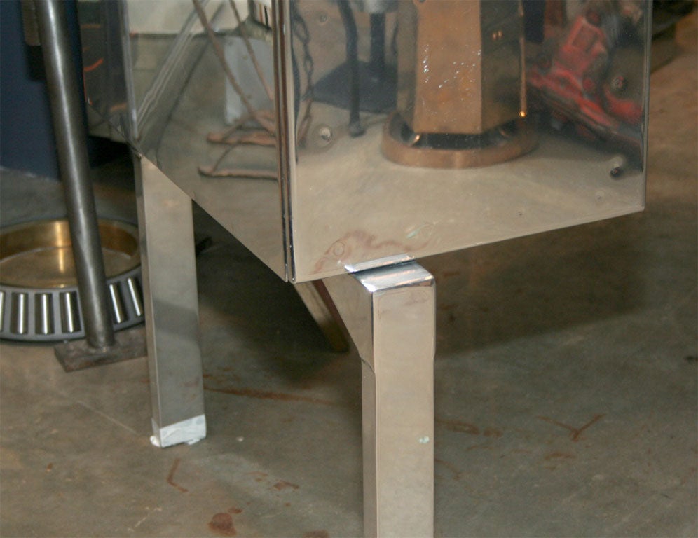 American Polished Aluminum Military WWII Folding Campaign Desk For Sale