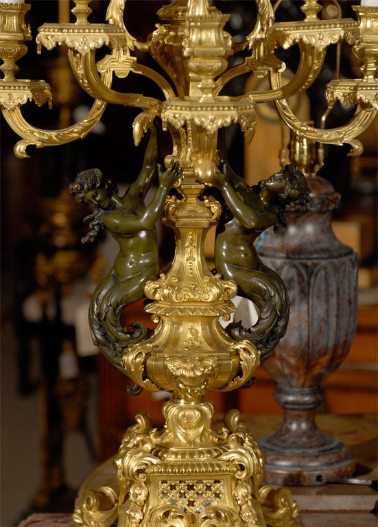19th Century Magnificent pair of candelabra For Sale