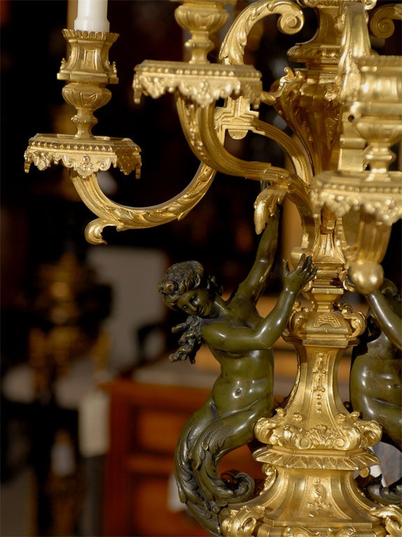 Magnificent pair of candelabra For Sale 2
