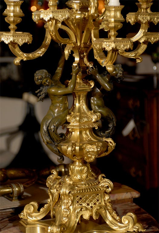 Magnificent pair of candelabra For Sale 5