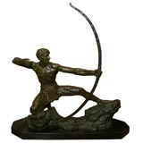 Art Deco Bronze "Archer" signed Dautrive